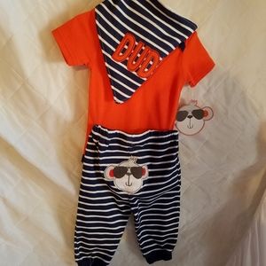 NWT, CJP Baby -3 Piece outfit with monkeys